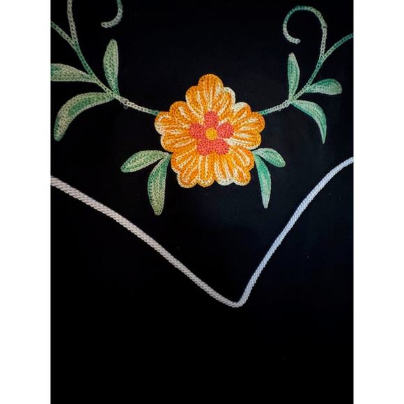 Retro Panhandle Slim Crochet Floral Embroidered Western Shirt XL - Picture 4 of 11